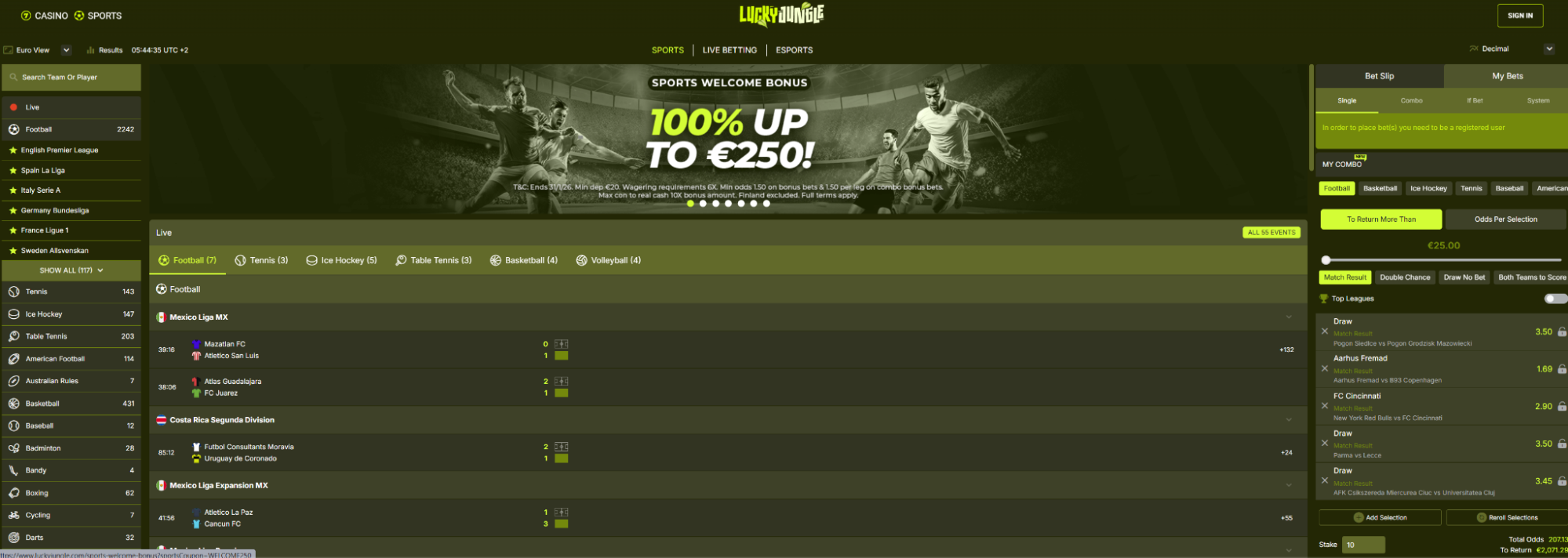 Lucky Jungle casino games